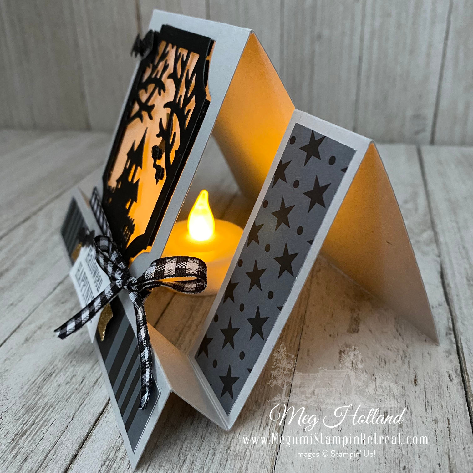 Scary Silhouettes Center StepUp Luminary Card Video Tutorial & Project